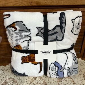 Vera Bradley 80 x 50 essential throw A Cats Life NWT